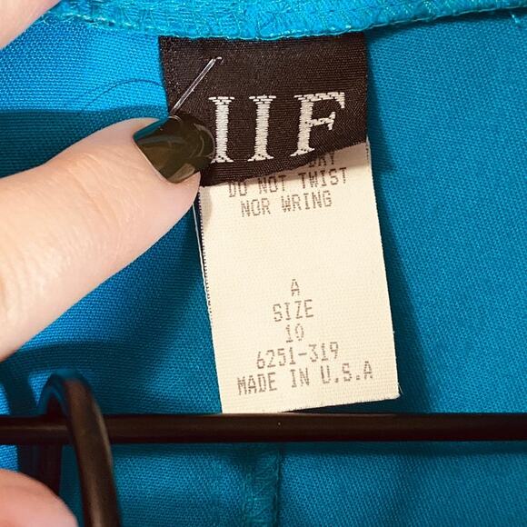 Vintage 80s Two Piece Jumpsuit & Jacket Set Teal/Turquoise Beaded Embellished 10 - Picture 4 of 16